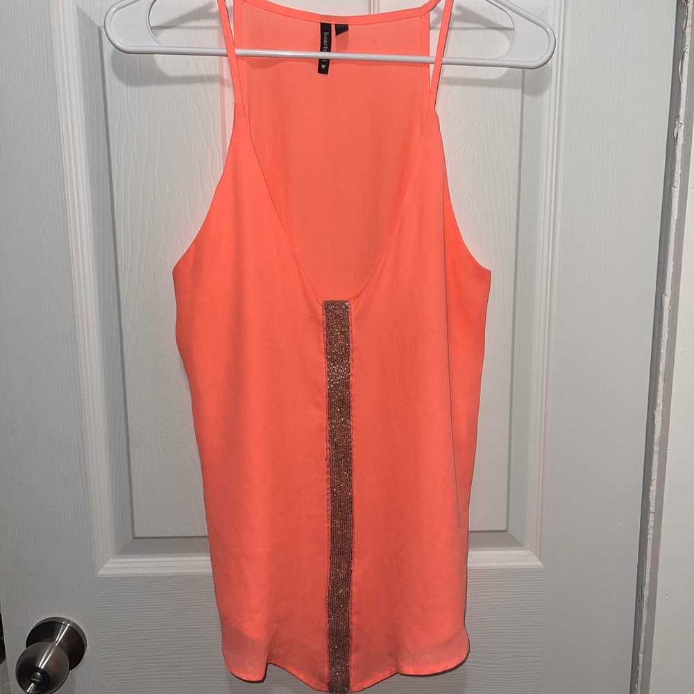 Heart Soul Pink Tank Top Size Medium